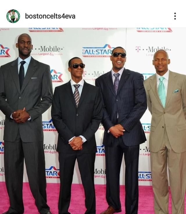 耿耿于怀！加内特转发绿军巨头旧照 并将雷阿伦P掉